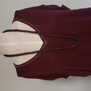 VTG 36" Raw Garnet Rope Necklace